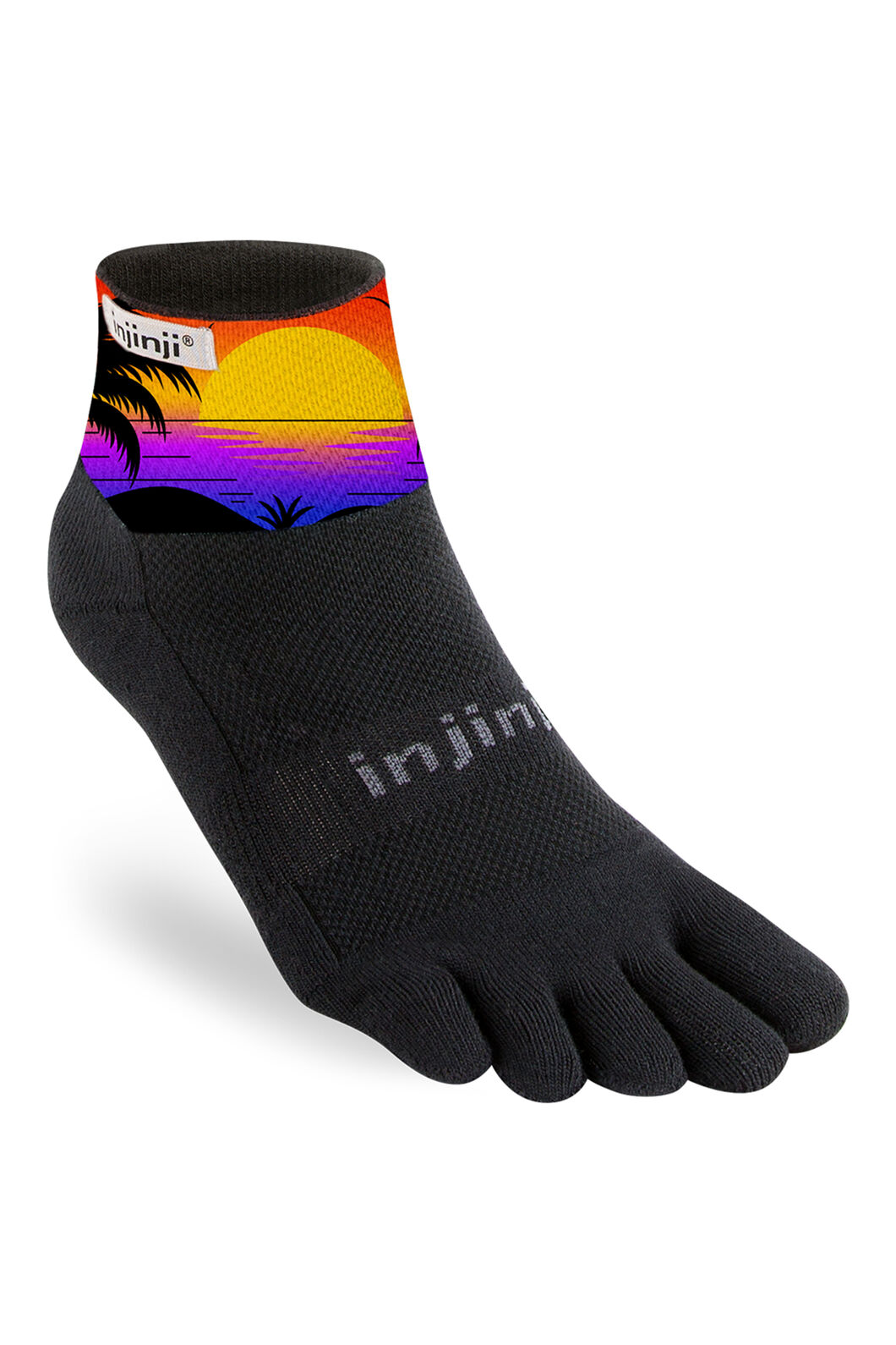 Chaussettes Injinji Trail – Mi-poids, Mini-équipage – Vert Fougère – Taille L (UK 10-12)