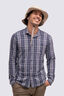 Macpac Men's Eclipse Long-Sleeve Shirt, Navy Iris Check, hi-res