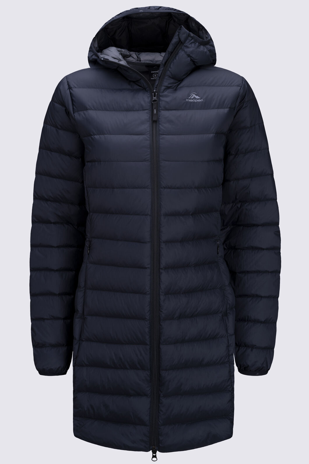 Macpac Women's Uber Light Hooded Down Coat ♺, Black, hi-res