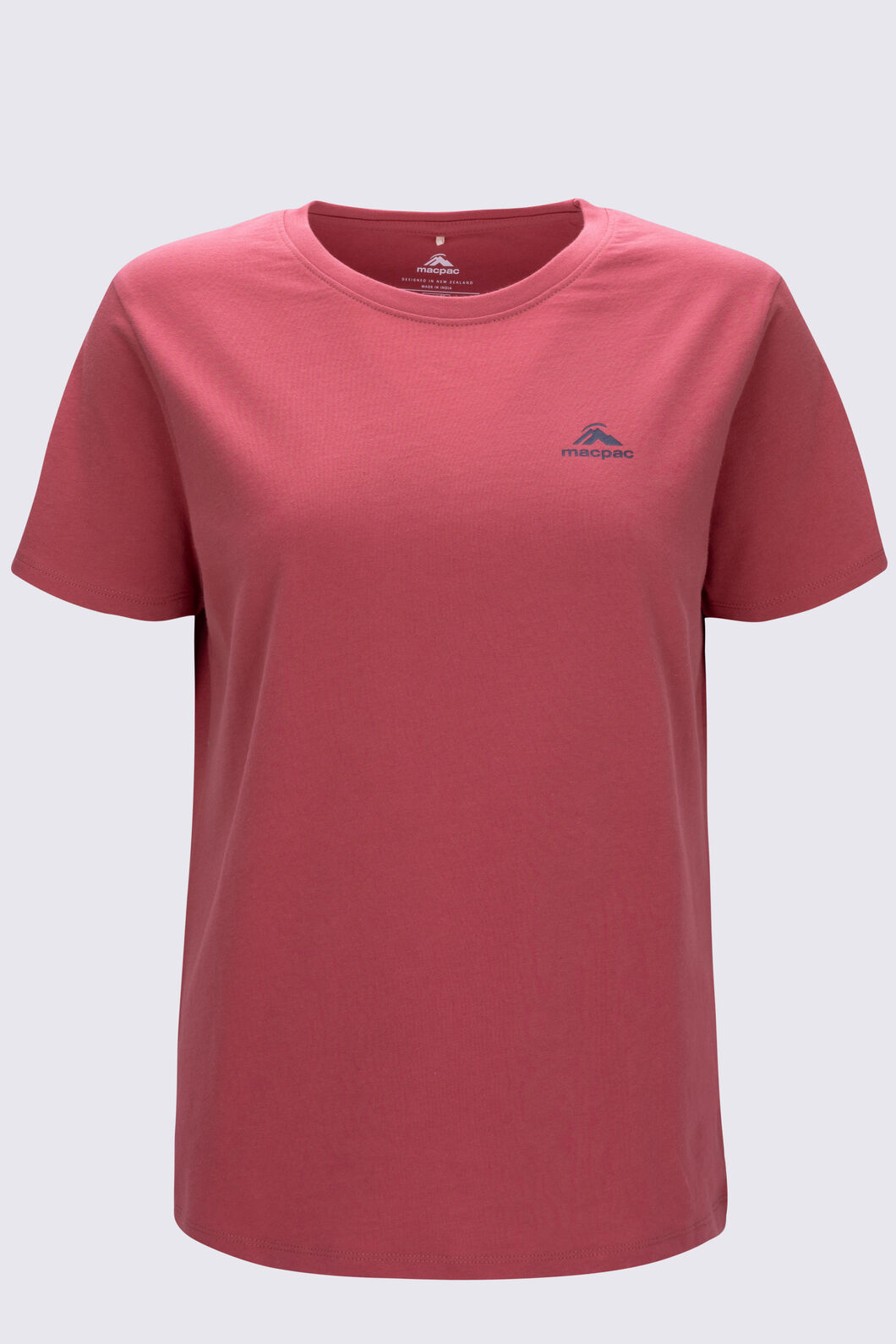 Macpac Women's Te Papakura O Taranaki NP Fairtrade Organic Cotton T-Shirt, Mineral Red, hi-res