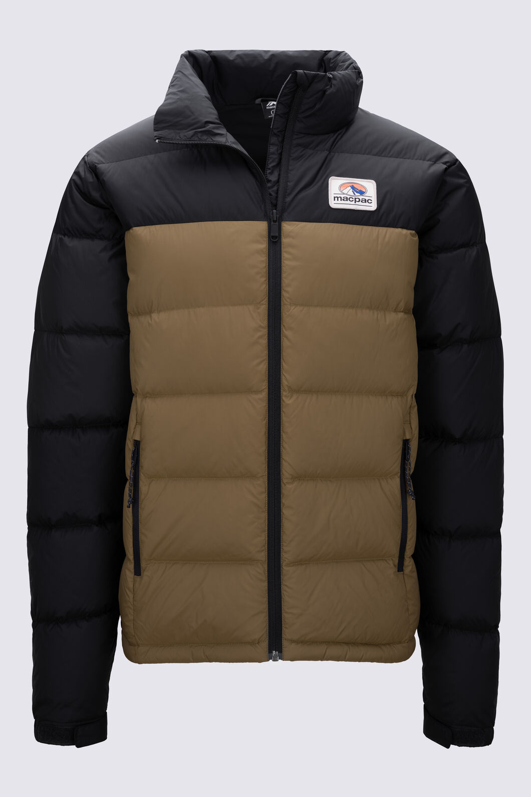 Macpac Men's Halo Down Jacket ♺, Black/Kangaroo, hi-res