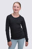 Macpac Kids' Geothermal Long Sleeve Top, Black, hi-res