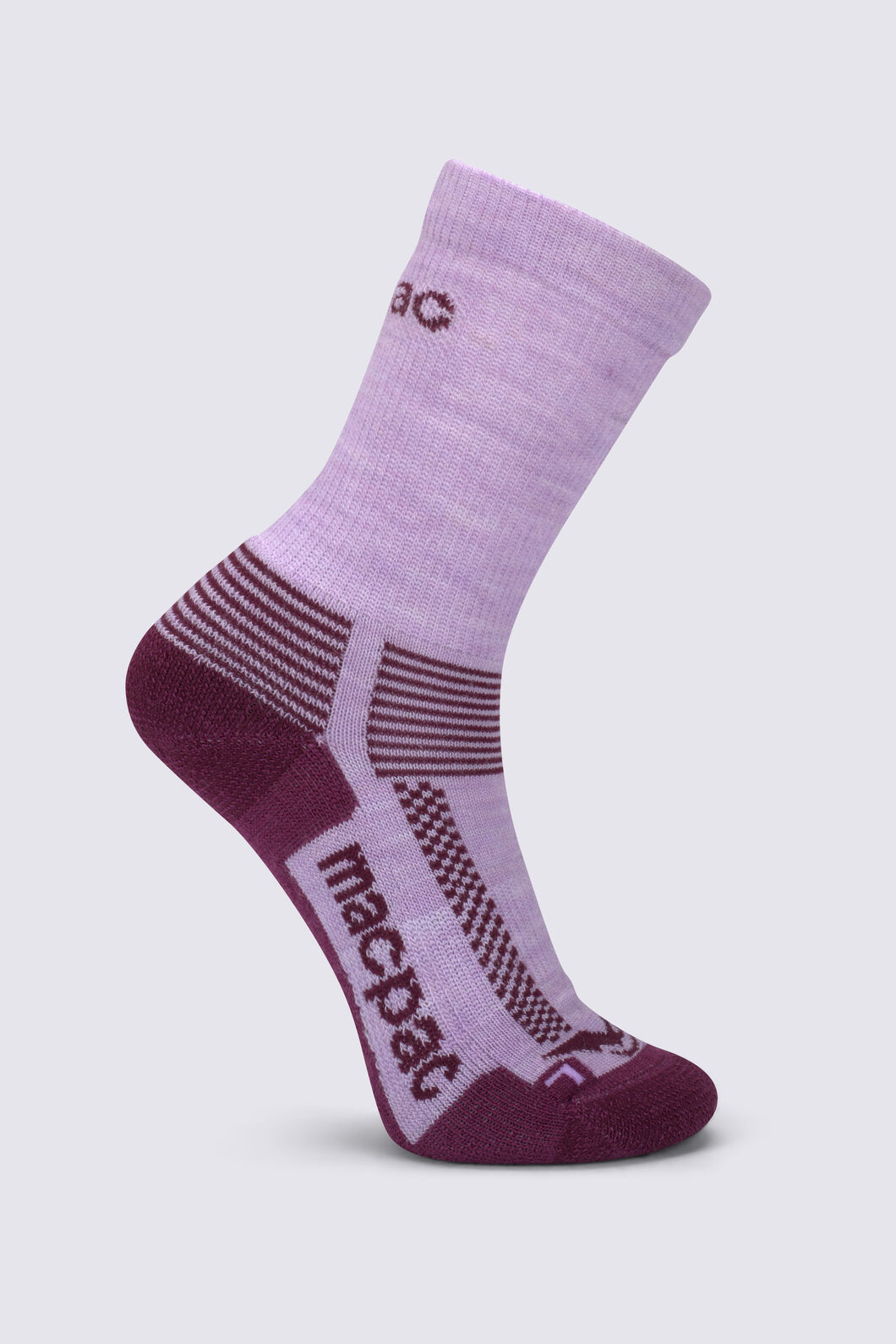 Macpac Kids' Hiking Sock, Fair Orchid/Boysenberry, hi-res
