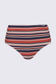 Macpac Women's Reversible High-Waisted Bikini Bottoms, Sienna Stripe/Odyssey, hi-res
