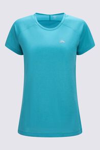 Macpac Women's Cass Short Sleeve T-Shirt, Lake Blue Marle, hi-res