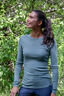 Macpac Women's 220 Merino Long Sleeve Top, Chinois Green, hi-res