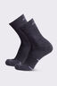 Macpac Hiking Sock &mdash; 2 Pack, Grey Melange/Light Grey, hi-res
