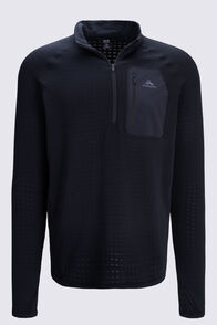Macpac Men's Crest Fleece Pullover, Black, hi-res