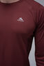 Macpac Men's Trail Long-Sleeve T-Shirt, New Maroon/Antarctica, hi-res