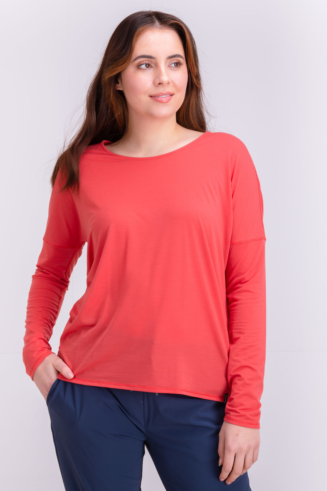 Macpac Women's Eva Long Sleeve T-Shirt, Baked Apple, hi-res