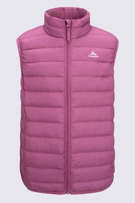 Macpac Kids' Uber Light Down Vest ♺, Malaga, hi-res