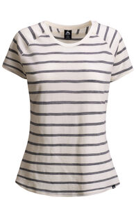 Macpac Women's Ella 180 Merino T-Shirt, Cream/ Grey Marle, hi-res