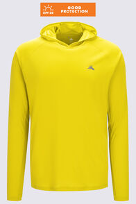 Macpac Men's Trail Long Sleeve Hooded T-Shirt, Citronelle, hi-res