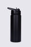 Macpac Insulated Wide Mouth Bottle with Straw Lid &mdash; 530ml, Black, hi-res