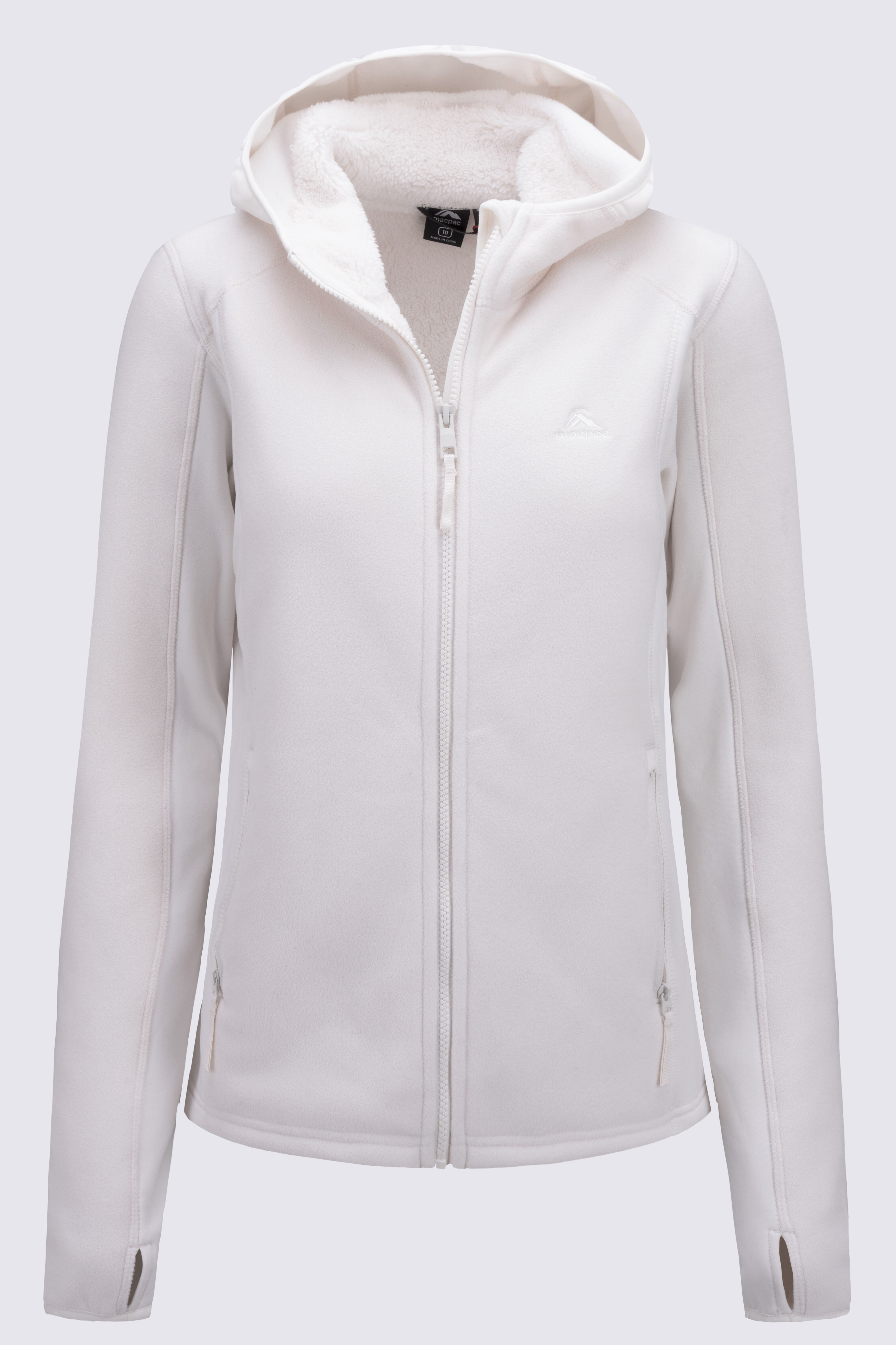 Womens white fleece jacket outlet