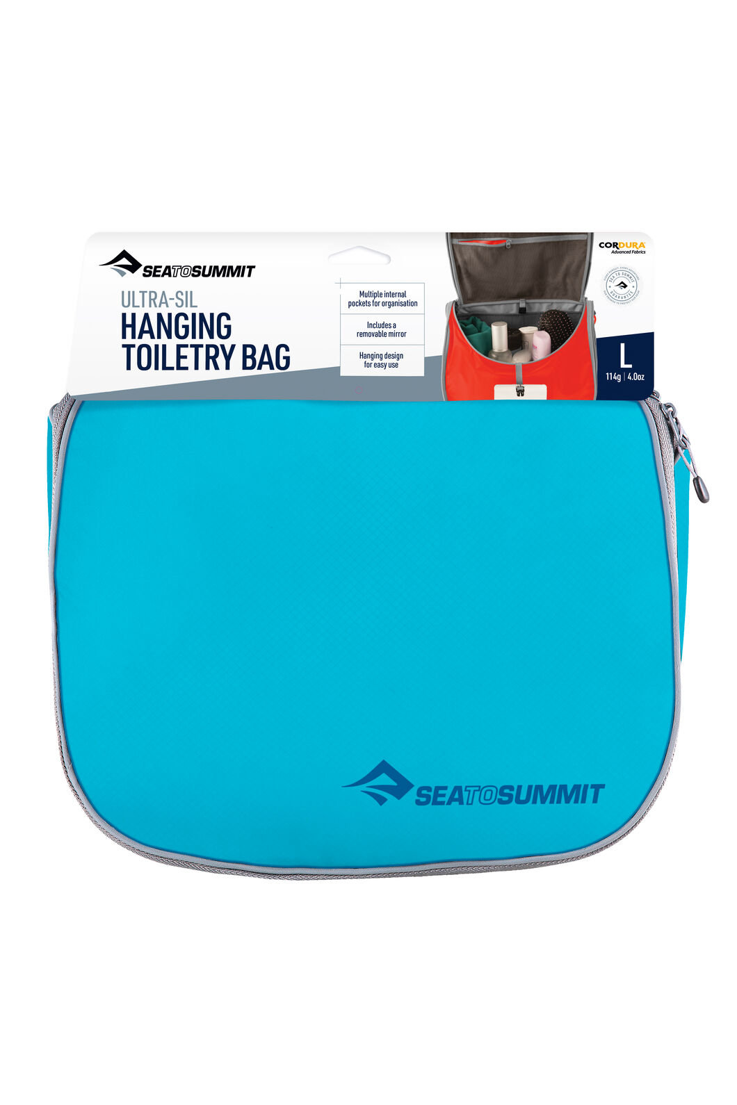 Sea to Summit Ultra-Sil Hanging Toiletry Bag Large, Blue Atoll, hi-res