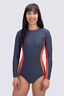 Macpac Women's Southshore Long Sleeve Surfsuit, Odyssey/Burnt Sienna, hi-res