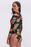 Macpac Women's Long Sleeve Surfsuit, Floral Print, hi-res
