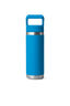 YETI® Rambler® Bottle with Straw Cap — 18 oz, Big Wave Blue, hi-res