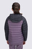 Macpac Kids' Uber Light Hooded Down Jacket, Asphalt/Arctic Dusk, hi-res