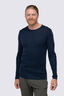 Macpac Men's 220 Merino Long Sleeve Top, Navy, hi-res