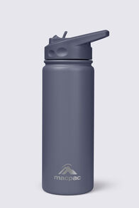 Macpac Insulated Wide Mouth Bottle with Straw Lid — 530ml, Slate Grey, hi-res