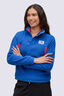 Macpac Women's Heritage Fleece Pullover, Blue Quartz/Honeysuckle, hi-res