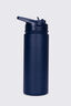 Macpac Insulated Wide Mouth Bottle with Straw Lid &mdash; 530ml, Navy, hi-res