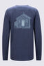 Macpac Women's Cameron Hut Fairtrade Organic Cotton Long Sleeve T-Shirt, Navy Marle, hi-res