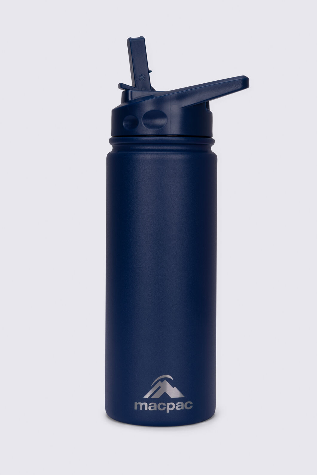 Macpac Insulated Wide Mouth Bottle with Straw Lid &mdash; 530ml, Navy, hi-res