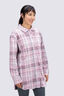 Macpac Women's Cinder Fleece Shirt, Keepsake Lilac Plaid, hi-res