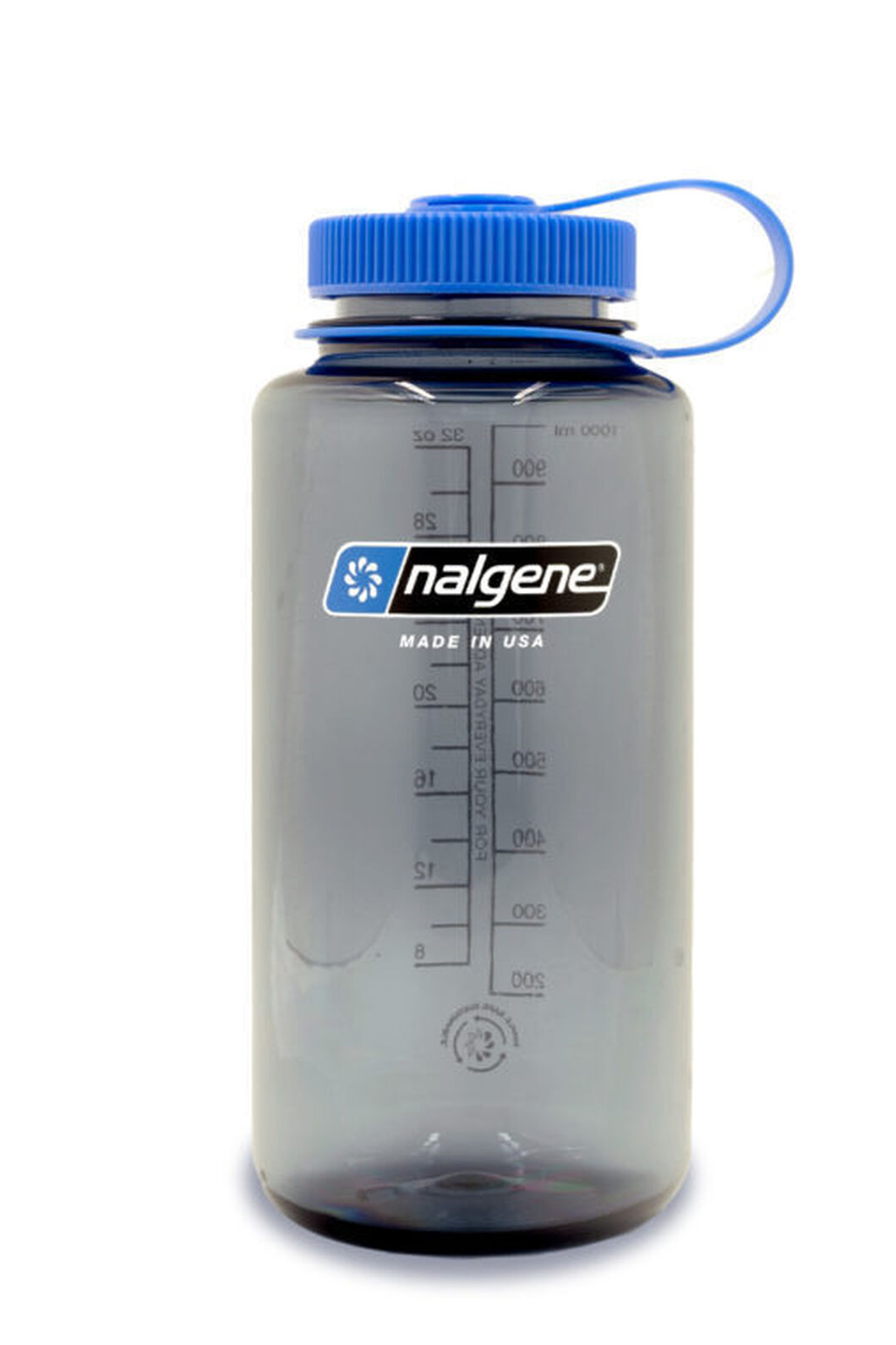 Nalgene Wide Mouth Sustain Bottle — 1L, Grey/Blue, hi-res
