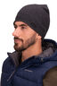 Macpac Ultrafine Merino Rib Beanie, Charcoal Melange, hi-res