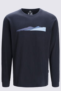 Macpac Men's Mountain to Sea Fairtrade Organic Cotton Long Sleeve T-Shirt, Black, hi-res
