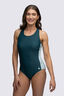 Macpac Women's Southshore Active One Piece Swimsuit, Deep Teal/Icy Morn, hi-res