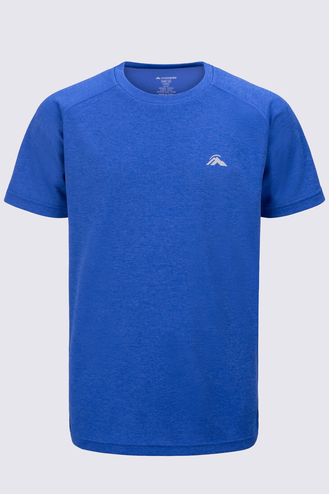 Macpac Kids' Cass Short Sleeve T-Shirt, Dazzling Blue Marle, hi-res