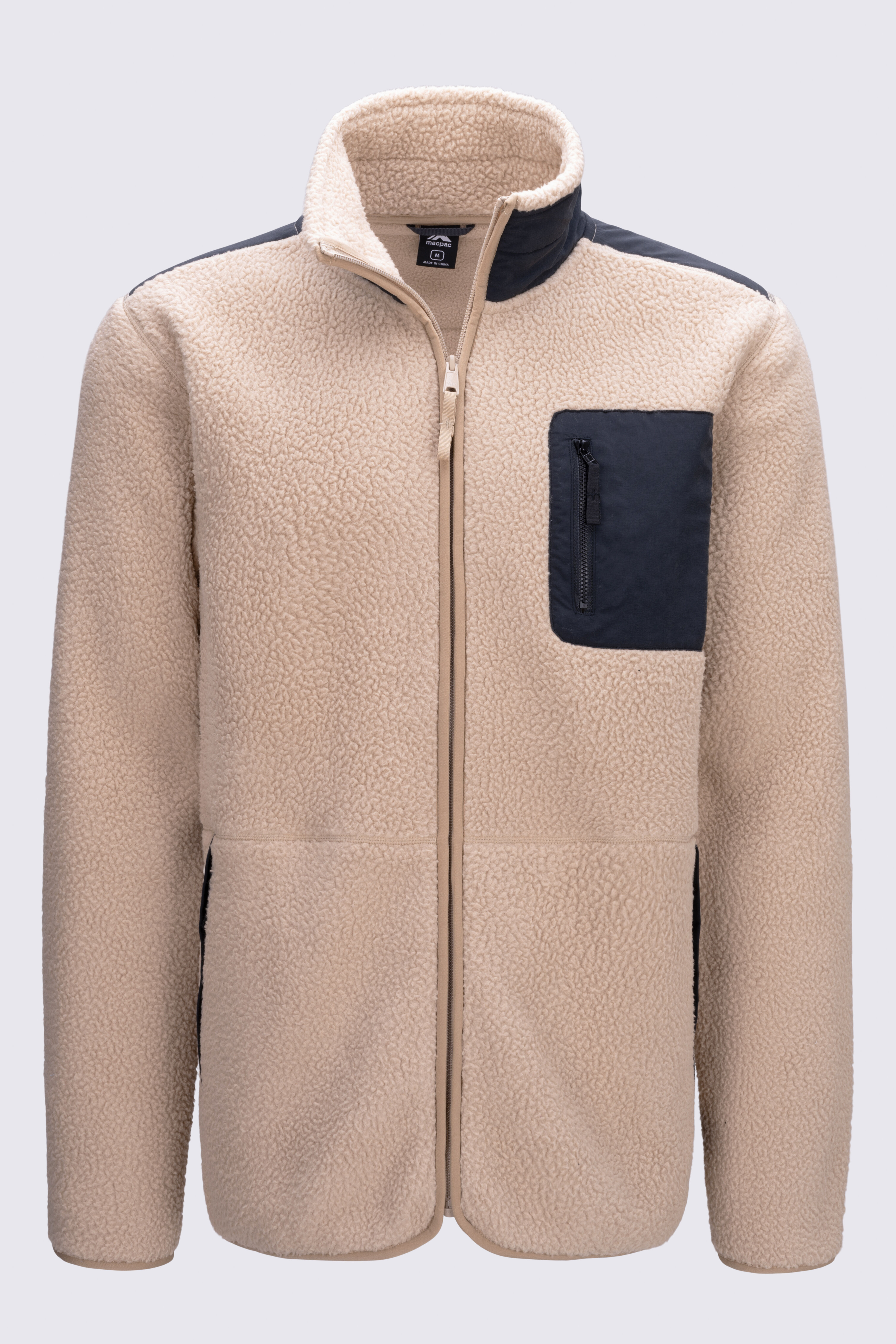 Mens high pile fleece jacket cheap