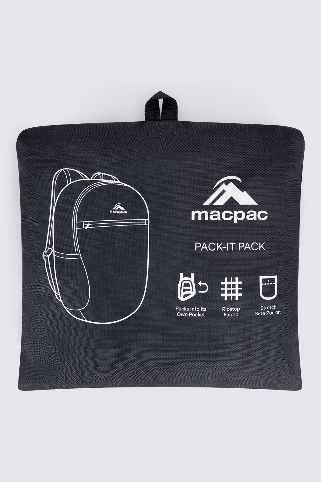 Macpac Pack-It Pack, Black/Orange, hi-res