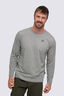 Macpac Men's Stamp Fairtrade Organic Cotton Long Sleeve T-Shirt, Grey Marle, hi-res