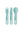 Sea to Summit Passage Cutlery Set — 3 Piece, Aqua Sea, hi-res
