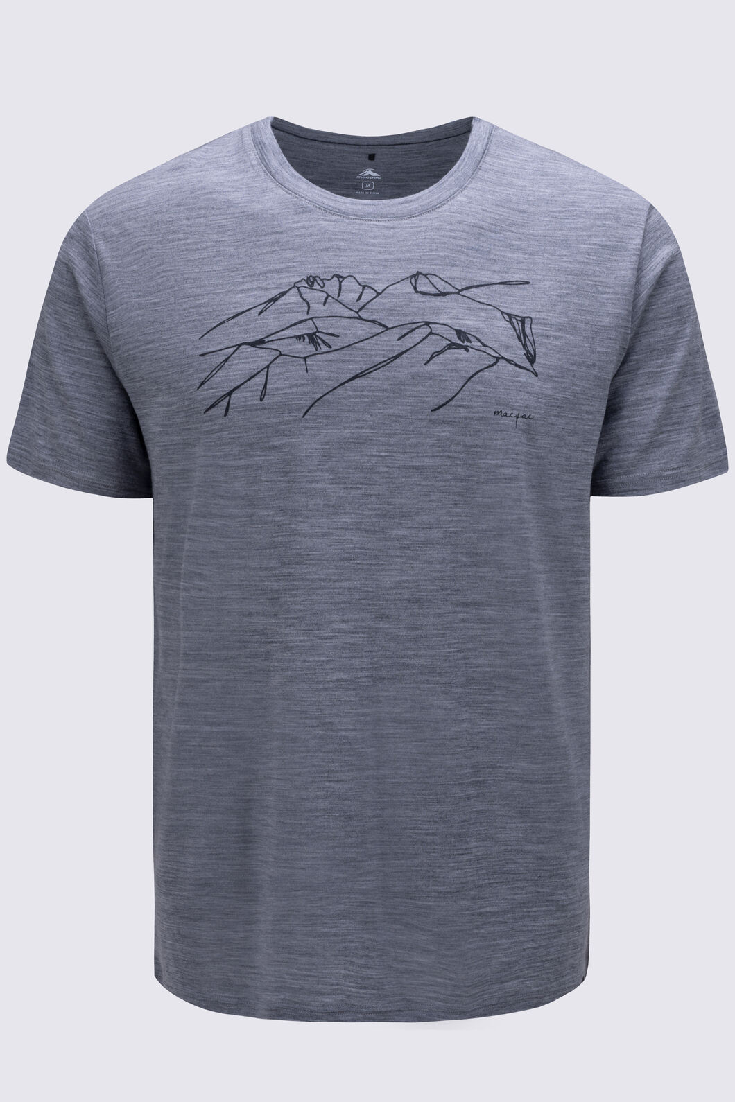 Macpac Taylor Range 180 Merino T-Shirt, Grey Marle, hi-res