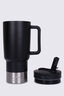 Macpac Insulated Travel Tumbler with Straw Lid — 880ml, Black, hi-res