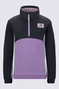 Macpac Kids&rsquo; Heritage Fleece Pullover, African Violet/Surfspray, hi-res