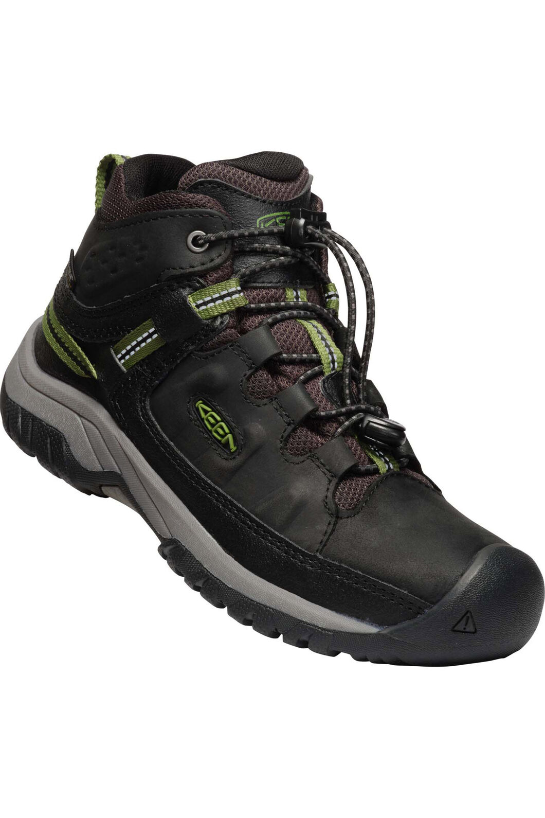 KEEN Kids' Targhee WP Hiking Boots, Black Campsite, hi-res