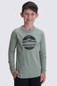 Macpac Kids' Retro Long Sleeve T-Shirt, Iceberg Green, hi-res