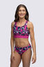 Macpac Women's Southshore Bikini Top, Rose Violet/Shatter Print, hi-res