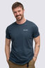 Macpac Men's Abstract Nature New Cotton Short Sleeve T-Shirt, Midnight Navy, hi-res