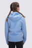 Macpac Kids' Mini Mountain Hooded Fleece Jacket, Chambray Blue, hi-res