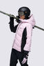 Macpac Women's Carve Ski Jacket, Black/Festival Bloom, hi-res
