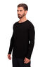Macpac Men's 150 Merino Long Sleeve Top, Black, hi-res